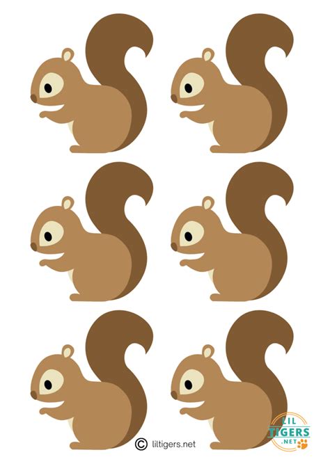 free printable squirrel template|More.